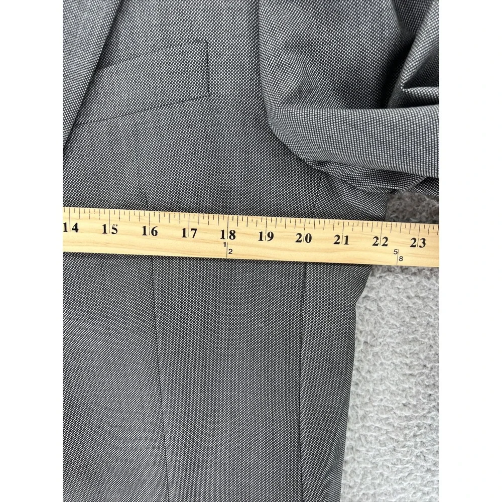 Hickey Freeman‎ Mens Gray Tasmanian Wool Blazer Sport Coat Two Button Jacket 42L